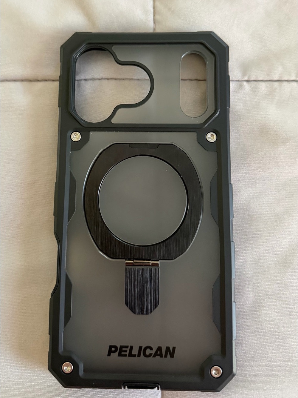 Pelican Black Rugged Phone Case with Rotating Kick Ring